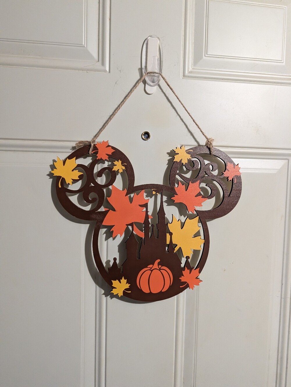 Autumn Pumpkin Castle Wall Hanging - Brown, Orange & Yellow